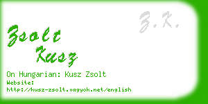 zsolt kusz business card